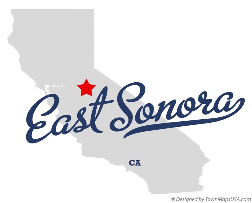 Map of East Sonora California CA