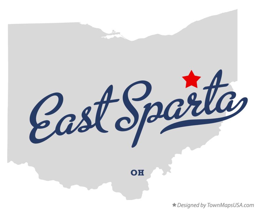 Map of East Sparta Ohio OH