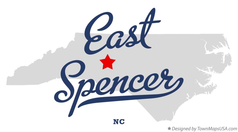 Map of East Spencer North Carolina NC