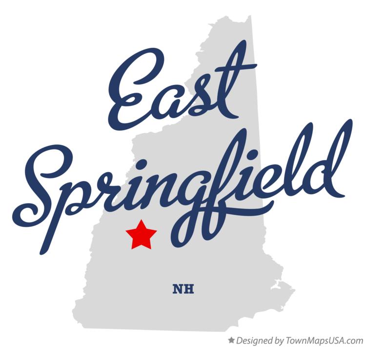 Map of East Springfield New Hampshire NH