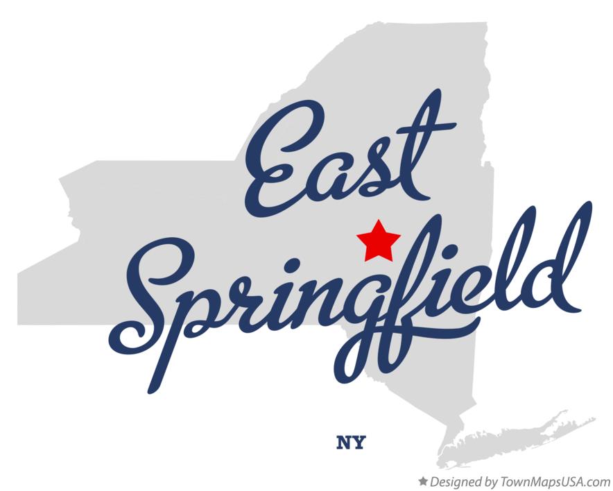Map of East Springfield New York NY