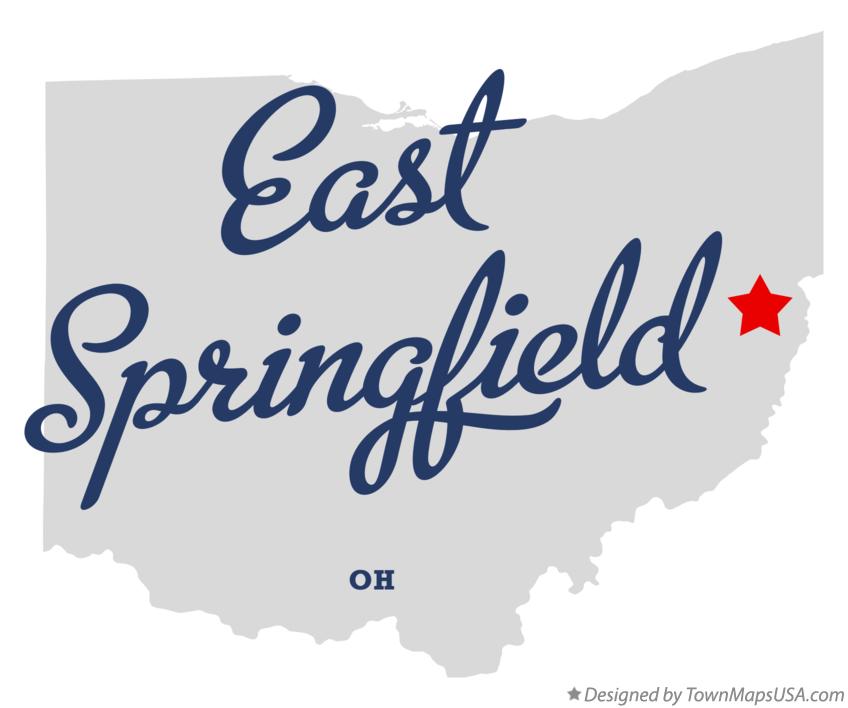 Map of East Springfield Ohio OH