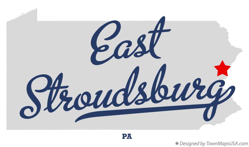 Map of East Stroudsburg Pennsylvania PA