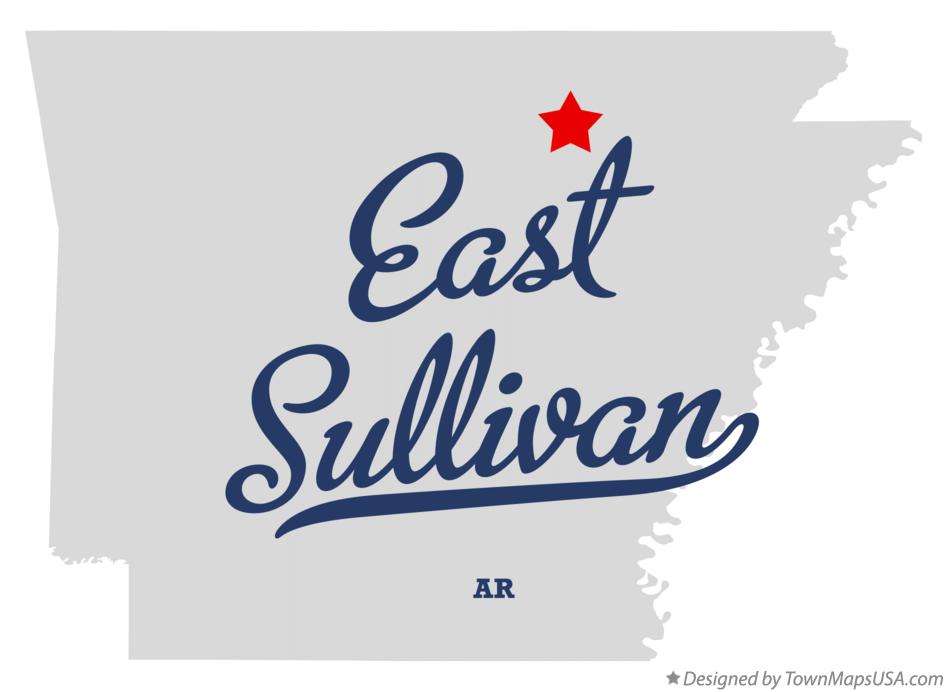 Map of East Sullivan Arkansas AR