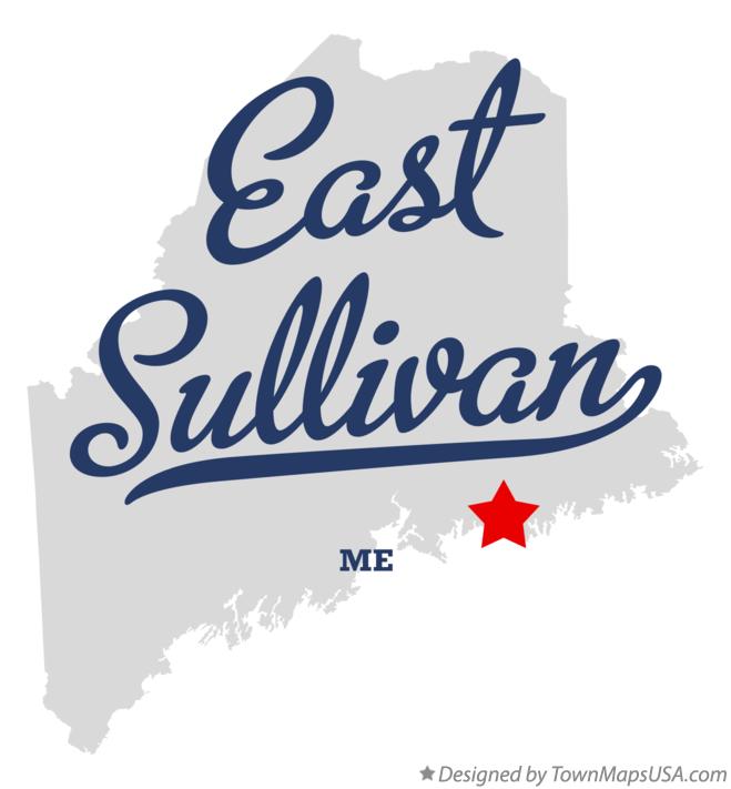 Map of East Sullivan Maine ME