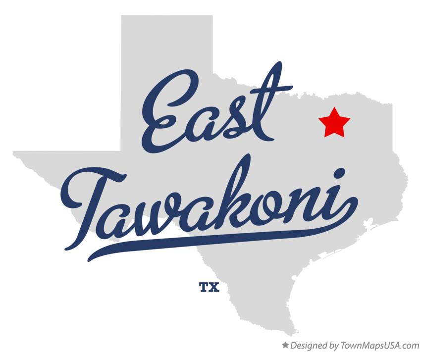 Map of East Tawakoni Texas TX