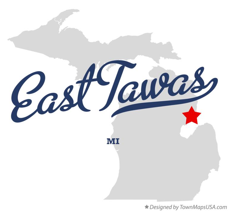 Map of East Tawas Michigan MI