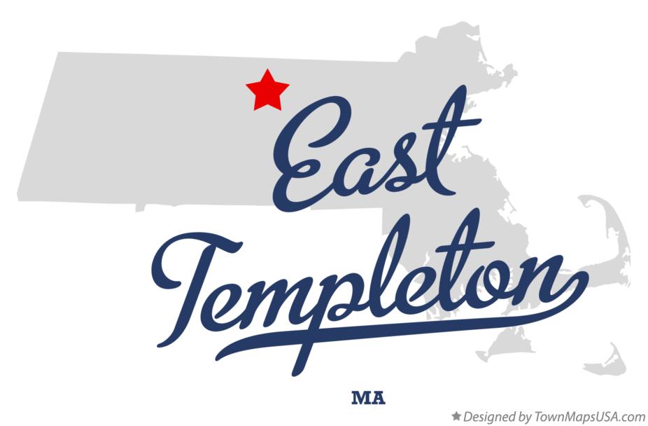Map of East Templeton Massachusetts MA