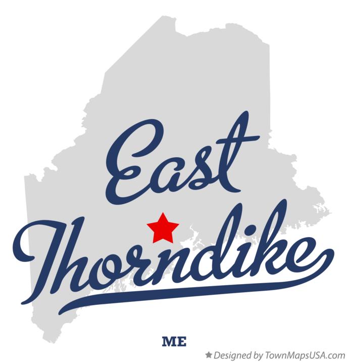 Map of East Thorndike Maine ME