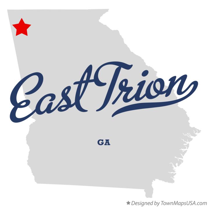 Map of East Trion Georgia GA