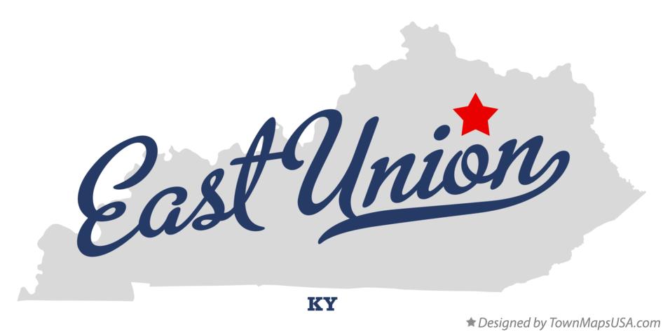 Map of East Union Kentucky KY