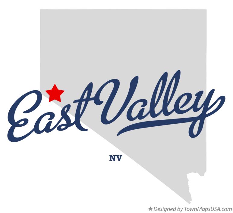 Map of East Valley Nevada NV