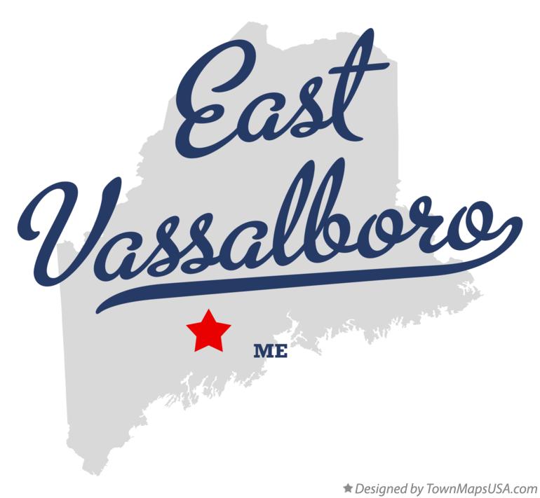 Map of East Vassalboro Maine ME