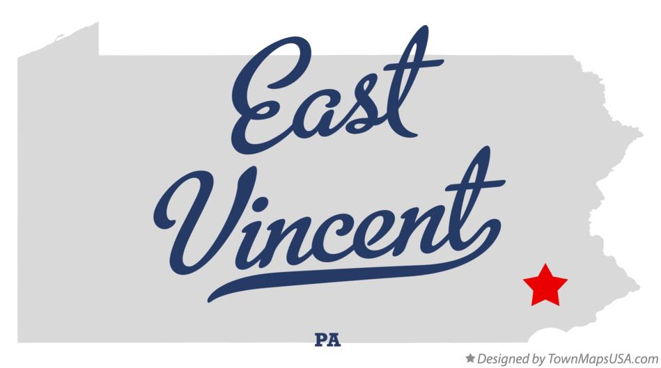 Map of East Vincent Pennsylvania PA