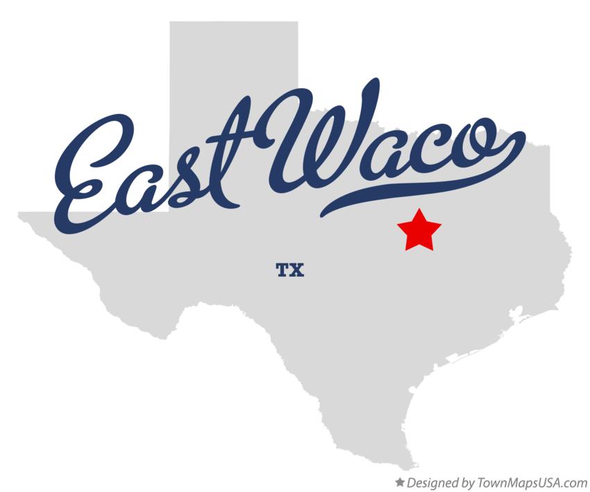 Map of East Waco Texas TX