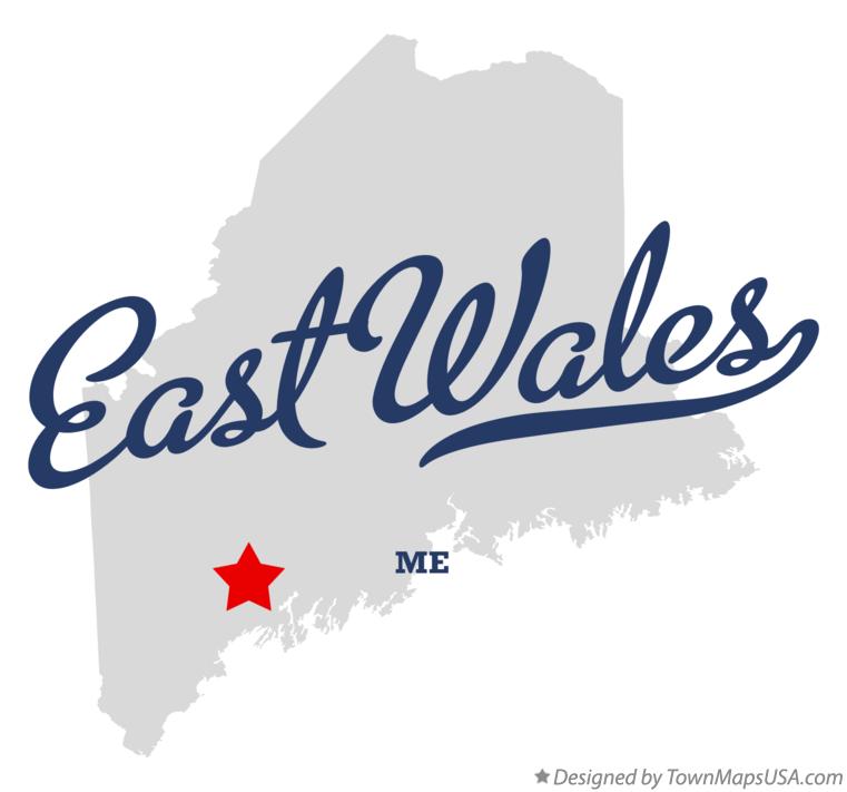 Map of East Wales Maine ME
