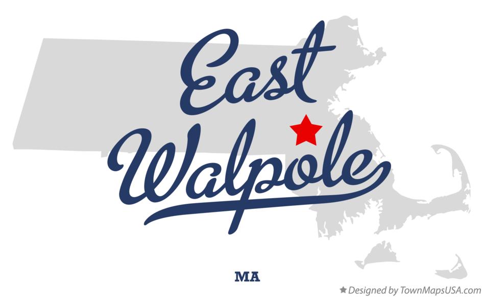 Map of East Walpole Massachusetts MA