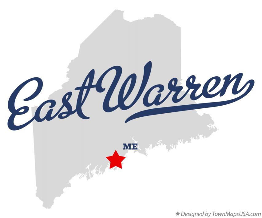 Map of East Warren Maine ME