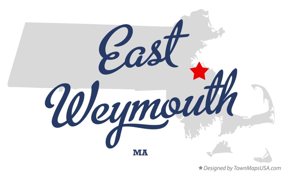 Map of East Weymouth Massachusetts MA