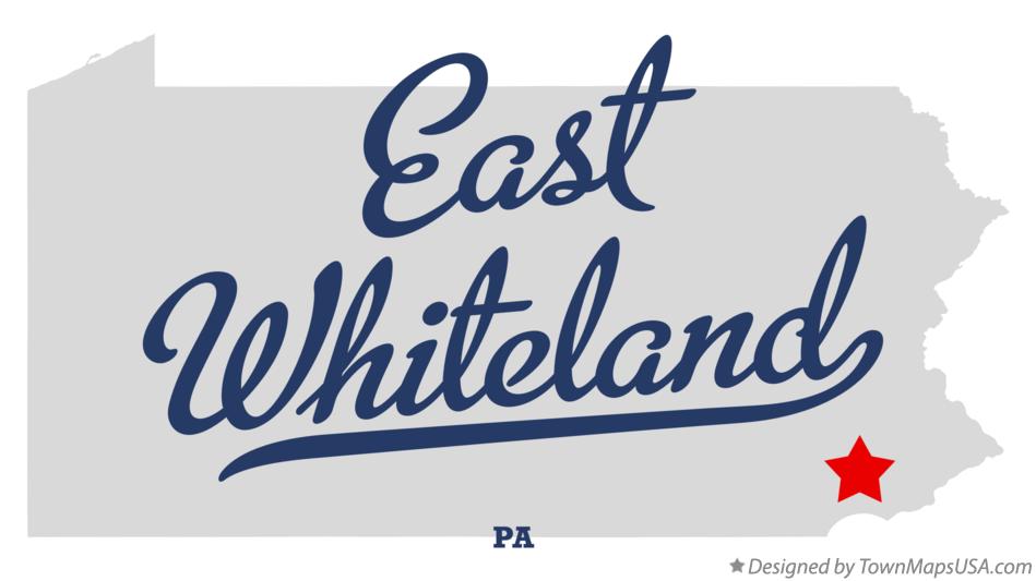 Map of East Whiteland Pennsylvania PA