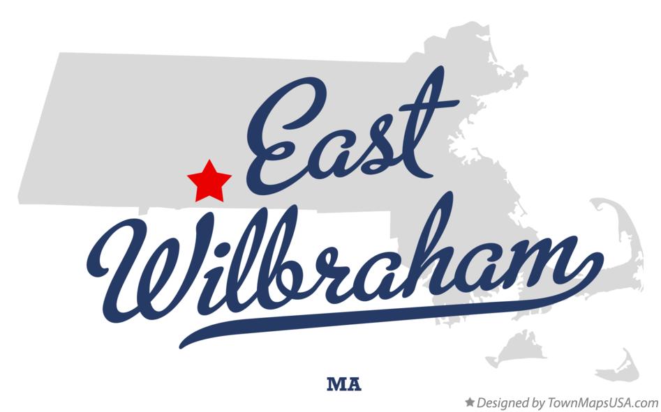 Map of East Wilbraham Massachusetts MA