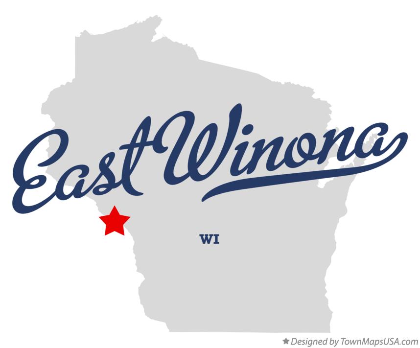 Map of East Winona Wisconsin WI