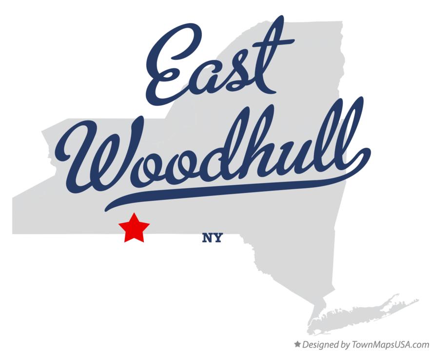 Map of East Woodhull New York NY