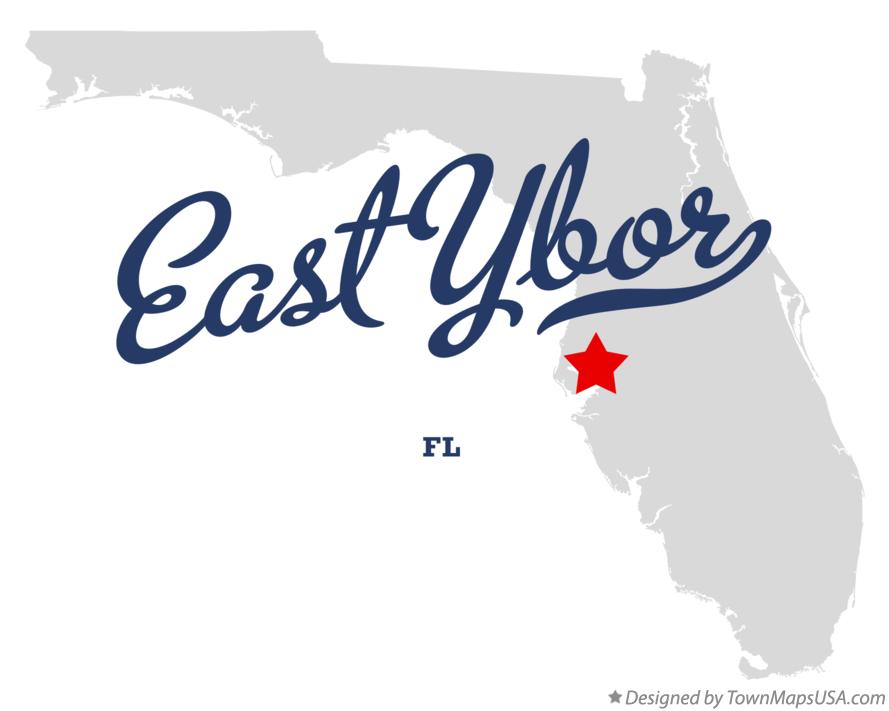 Map of East Ybor Florida FL