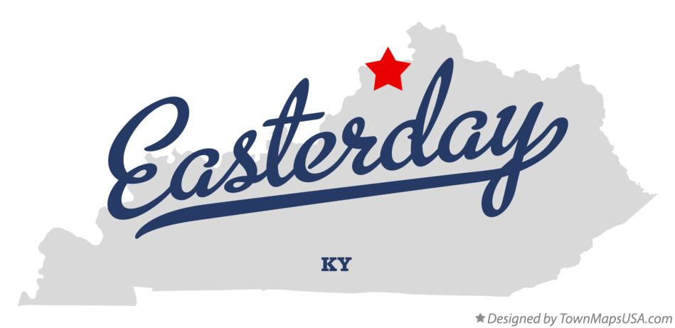 Map of Easterday Kentucky KY