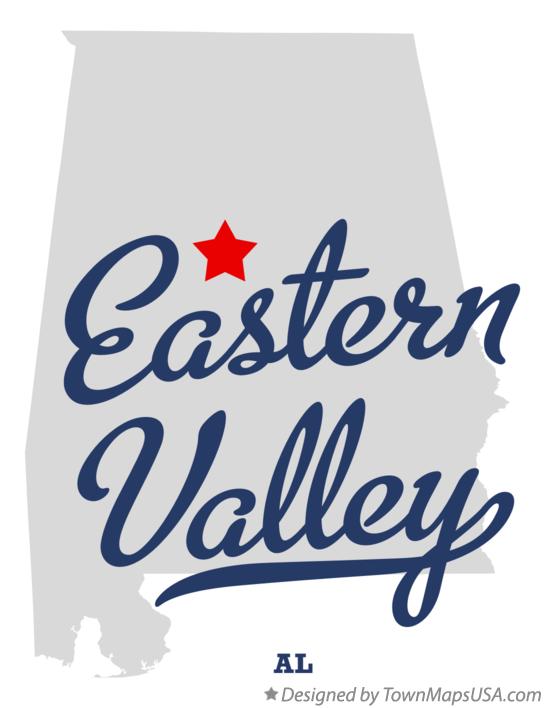 Map of Eastern Valley Alabama AL
