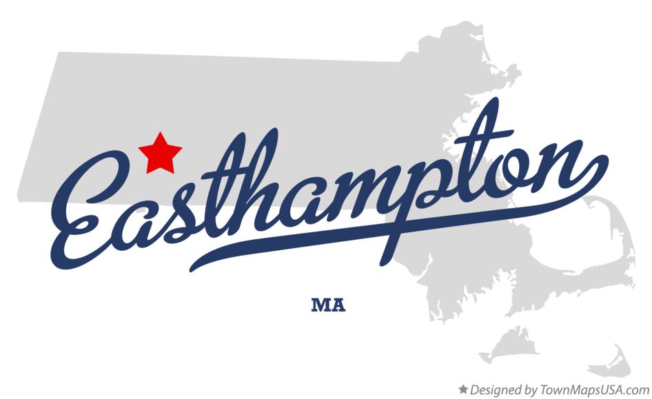 Map of Easthampton Massachusetts MA