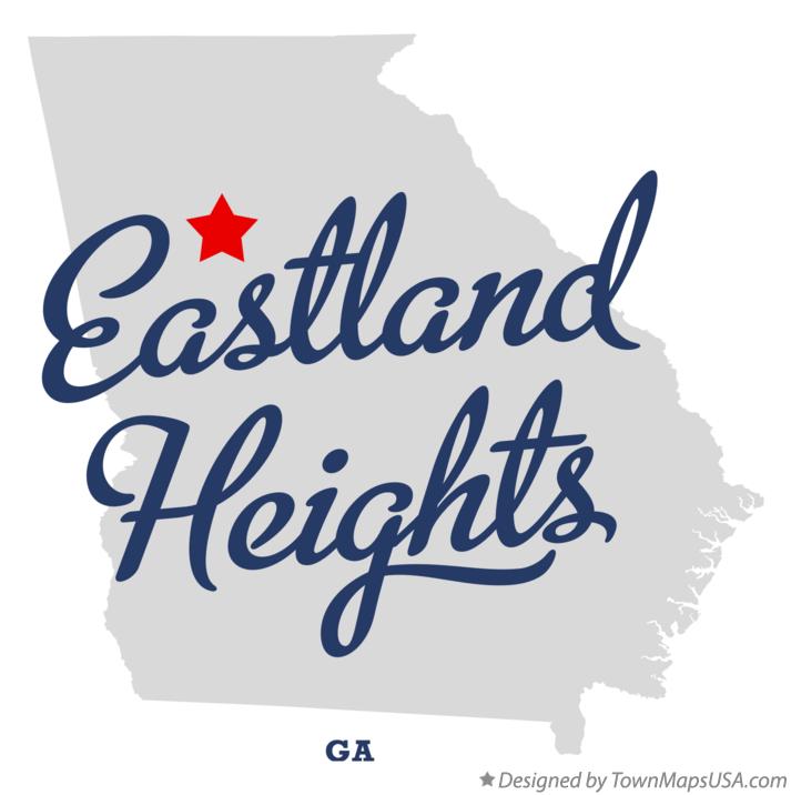Map of Eastland Heights Georgia GA