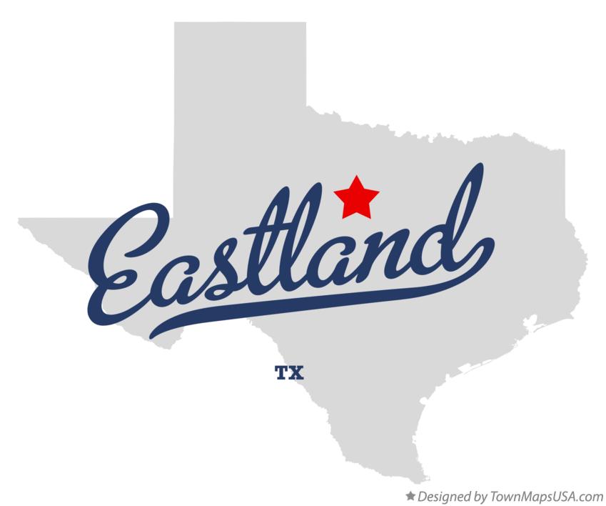 Map of Eastland Texas TX