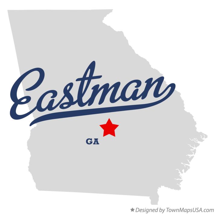 Map of Eastman Georgia GA