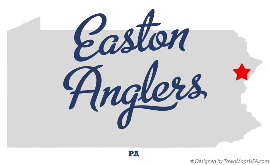 Map of Easton Anglers Pennsylvania PA
