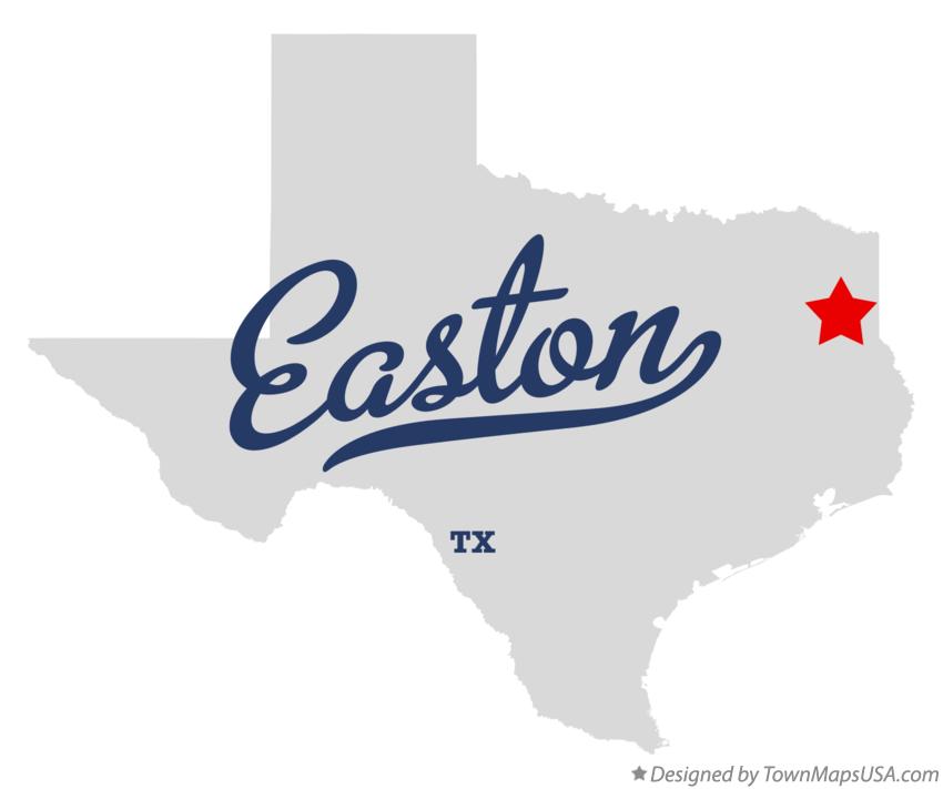 Map of Easton Texas TX