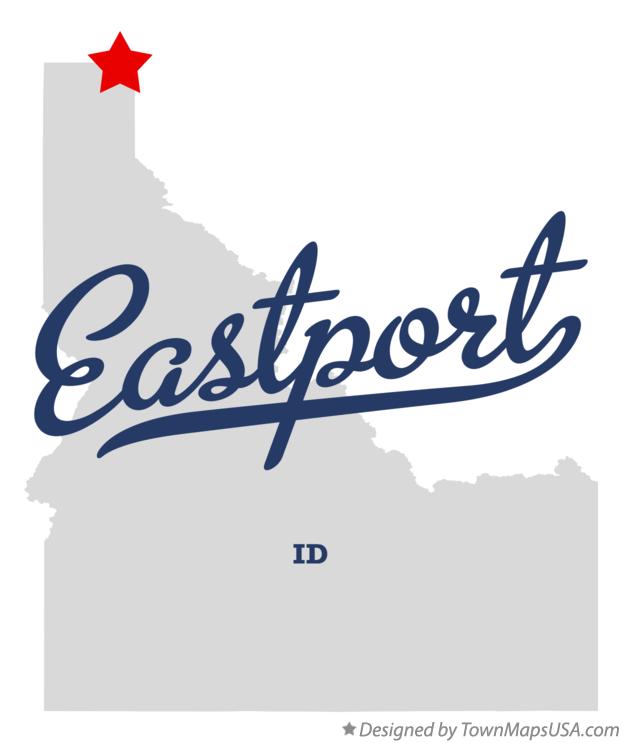 Map of Eastport Idaho ID