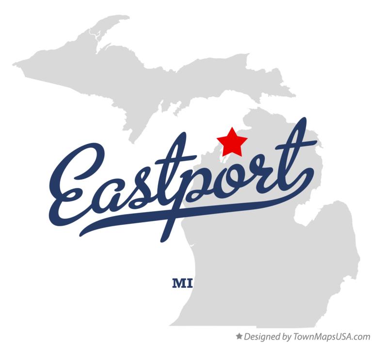 Map of Eastport Michigan MI