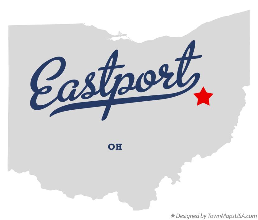 Map of Eastport Ohio OH