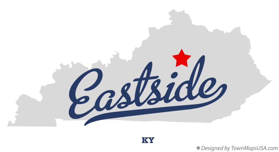 Map of Eastside Kentucky KY
