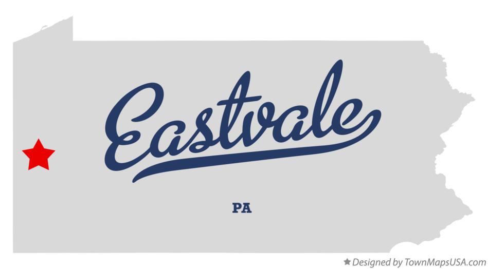 Map of Eastvale Pennsylvania PA