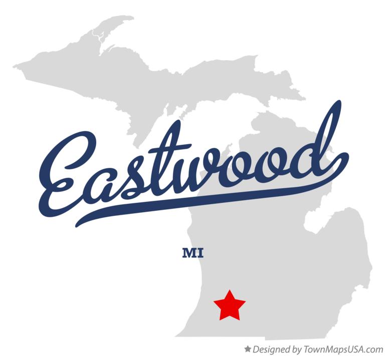 Map of Eastwood Michigan MI