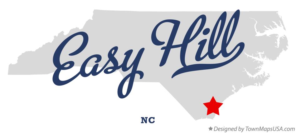 Map of Easy Hill North Carolina NC