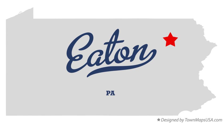 Map of Eaton Pennsylvania PA