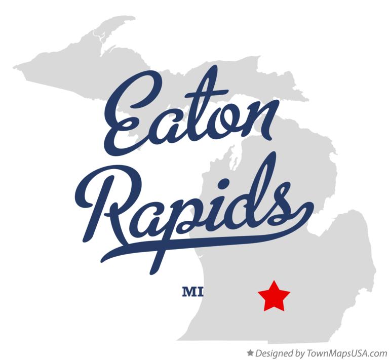 Map of Eaton Rapids Michigan MI