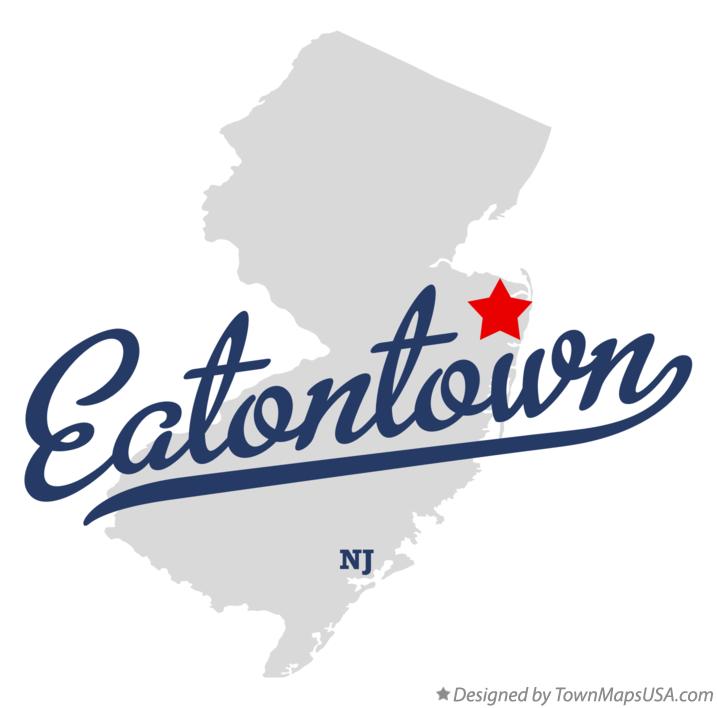 Map of Eatontown New Jersey NJ