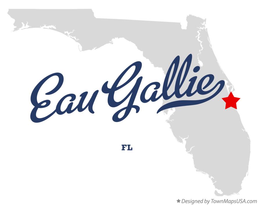 Map of Eau Gallie Florida FL