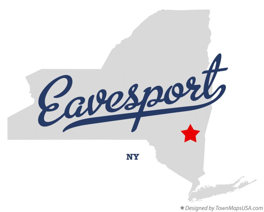 Map of Eavesport New York NY