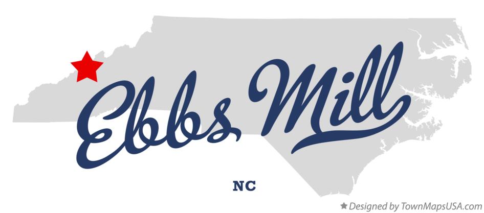 Map of Ebbs Mill North Carolina NC