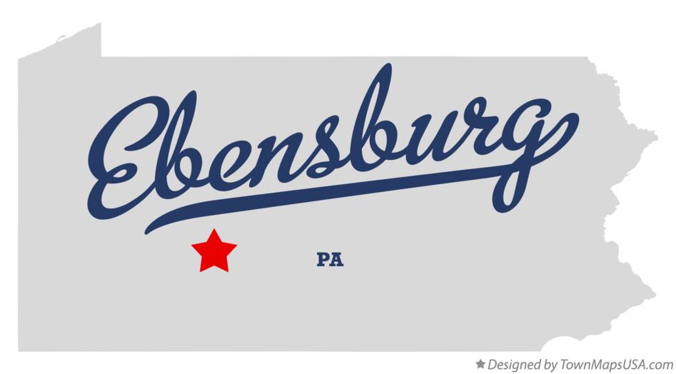 Map of Ebensburg Pennsylvania PA